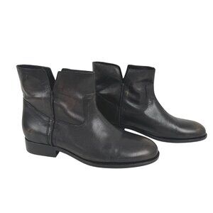 Frye Melissa Slouchy Short Ankle Boots‎ Womens Size 7 B Leather Dark Brown SA-61